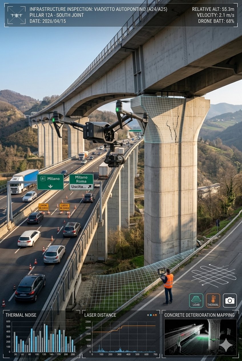 Ispezione ponte con drone - Video 8K per controllo strutturale