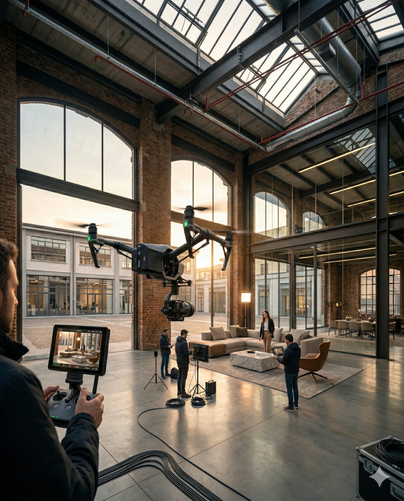 Riprese aeree drone 8K - DJI Inspire 3 produzione video professionale